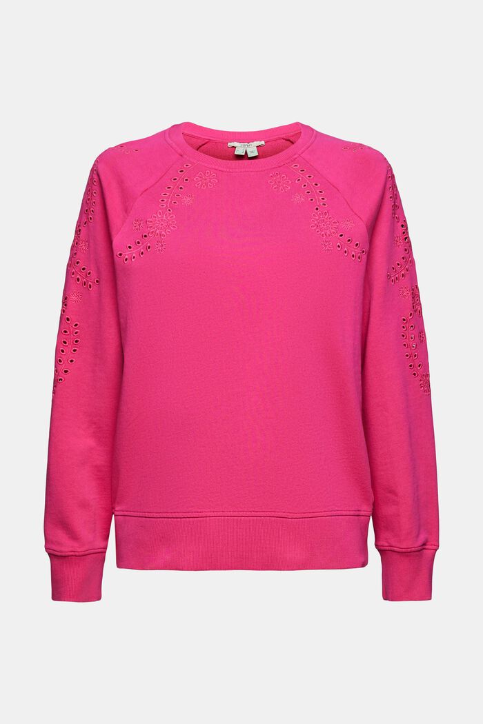 Sweatshirt with embroidery, PINK FUCHSIA, detail image number 2