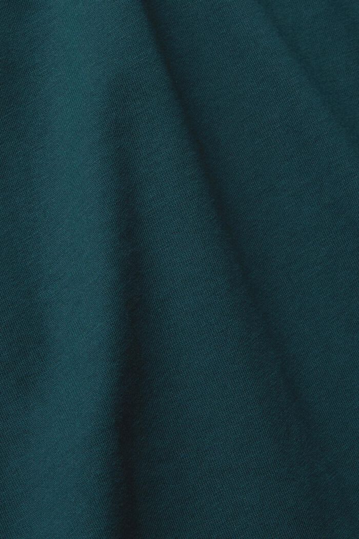 T-shirt with chest print, DARK TEAL GREEN, detail image number 5
