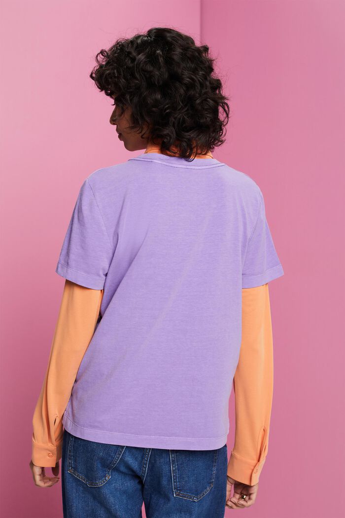 Blended cotton t-shirt, PURPLE, detail image number 3