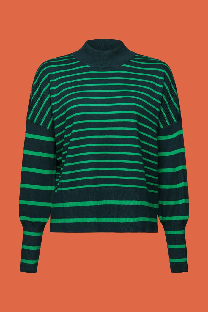 Mock Neck Sweater, EMERALD GREEN, detail image number 6