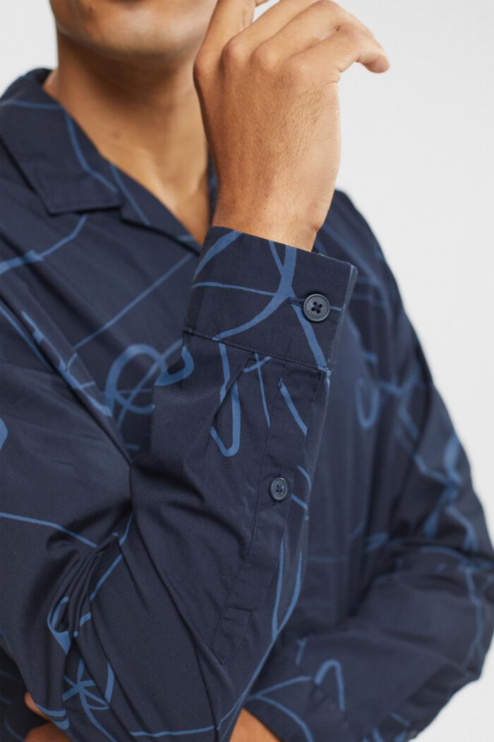 Shirt with a pattern, NAVY, detail image number 3