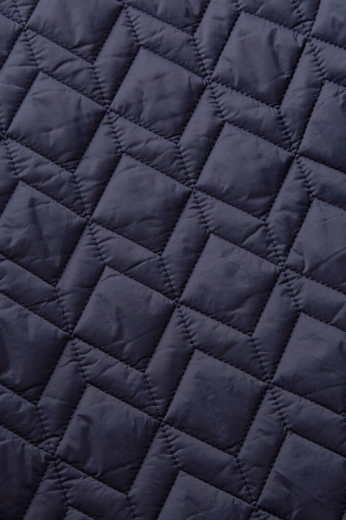 Quilted jacket with rib knit collar, NAVY, detail image number 5