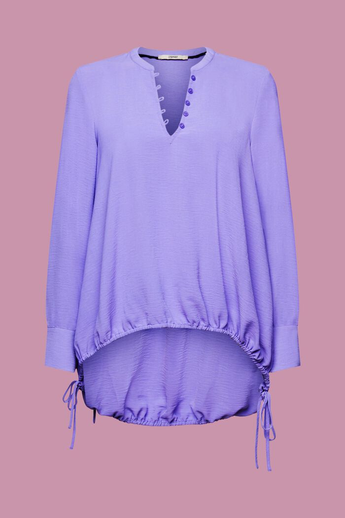 Crepe blouse with buttons, PURPLE, detail image number 6