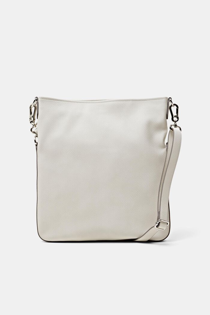 Faux Leather Flapover Shoulder Bag, ICE, detail image number 0