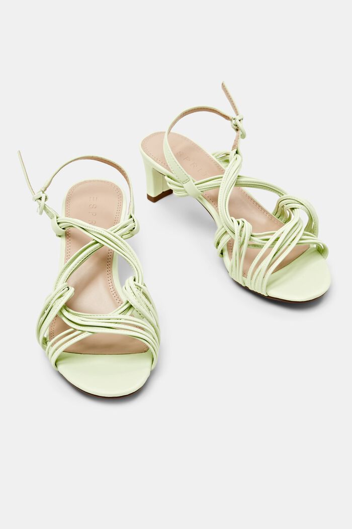 Strappy block heel sandals, LIGHT GREEN, detail image number 6