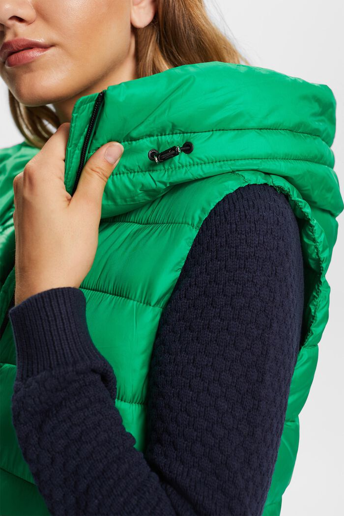 Recycled: quilted body warmer, GREEN, detail image number 2