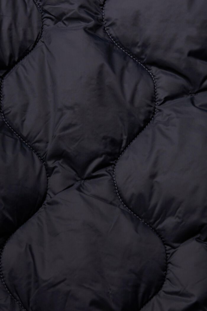 Long quilted body-warmer, BLACK, detail image number 4