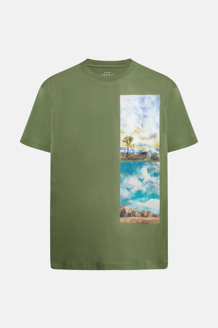 Stacked landscape print t-shirt, FOREST, detail image number 5