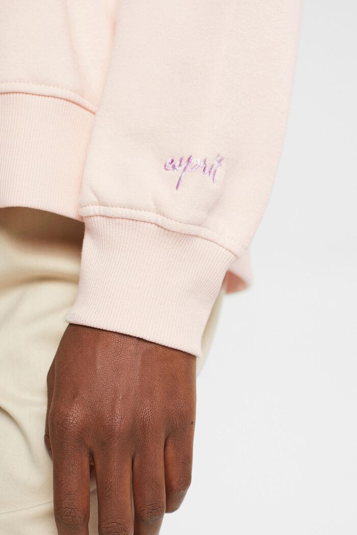 Sweatshirt with embroidered sleeve logo, PASTEL PINK, detail image number 2