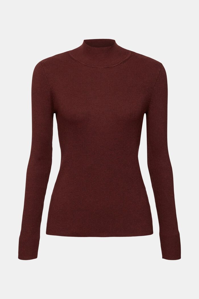 Ribbed sweater, LENZING™ ECOVERO™, BORDEAUX RED, detail image number 2