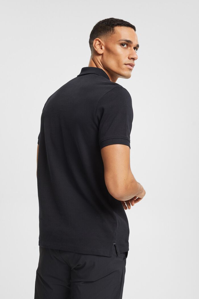 Slim fit polo shirt, BLACK, detail image number 3