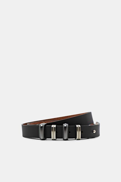 Multi Buckle Leather Belt