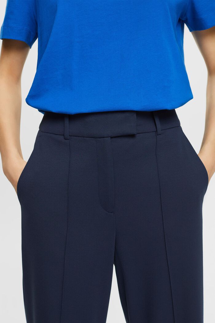 Mid-rise wide leg trousers, NAVY, detail image number 5