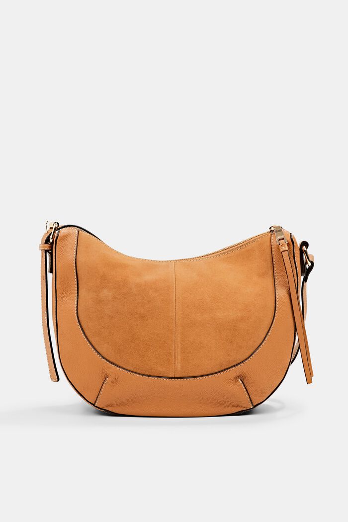 Mixed material leather bag