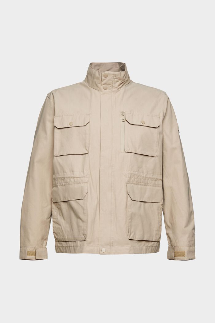 Between-seasons jacket made of blended organic cotton, LIGHT BEIGE, overview