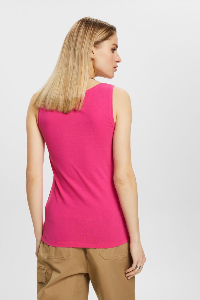 Organic cotton vest top, PINK FUCHSIA, detail image number 3