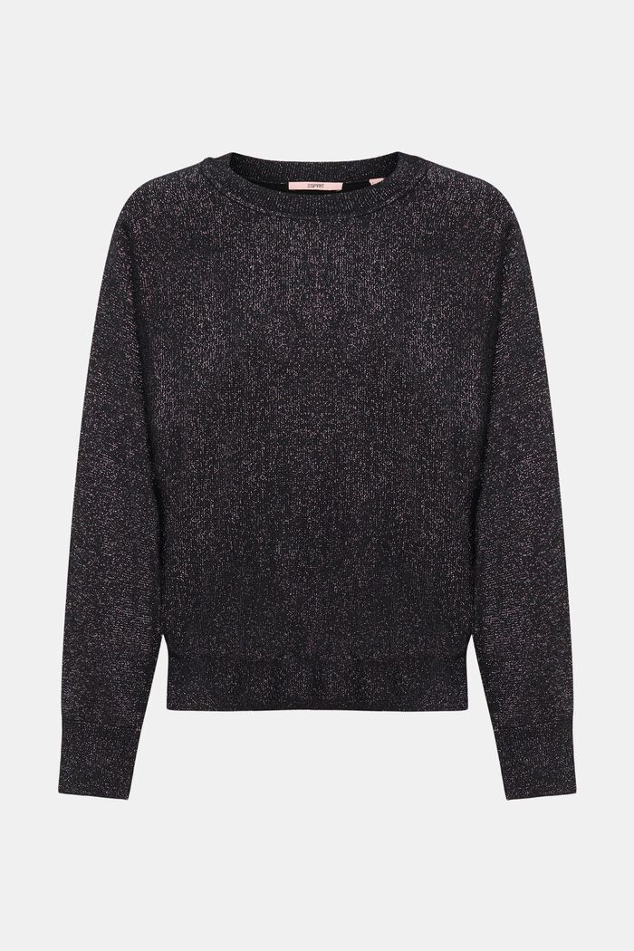 Glitter effect sweater, BLACK, detail image number 2