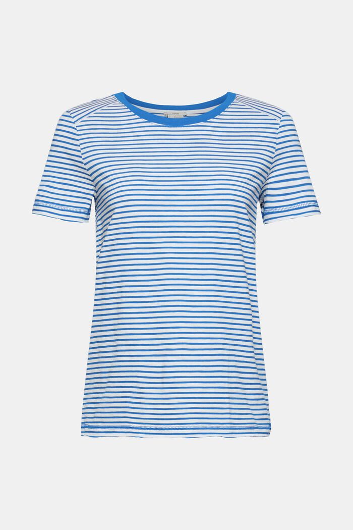 Striped cotton T-shirt, BLUE, detail image number 6