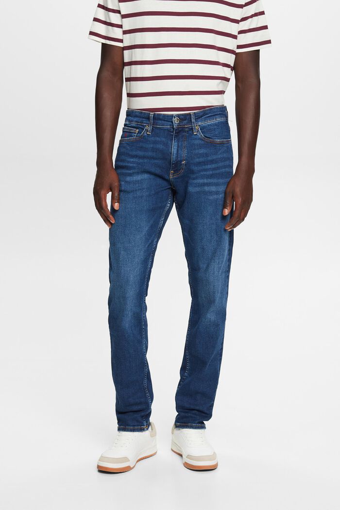 Mid-Rise Slim Jeans, BLUE DARK WASHED, detail image number 0