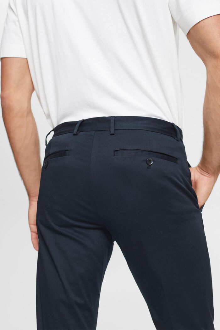 Stretch cotton chinos, NAVY, detail image number 4