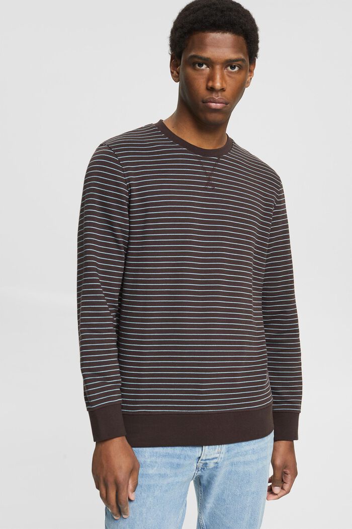 Striped sweatshirt made of cotton
