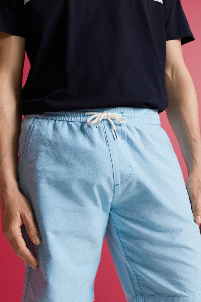 Pull-on twill shorts, 100% cotton, DARK TURQUOISE, detail image number 2