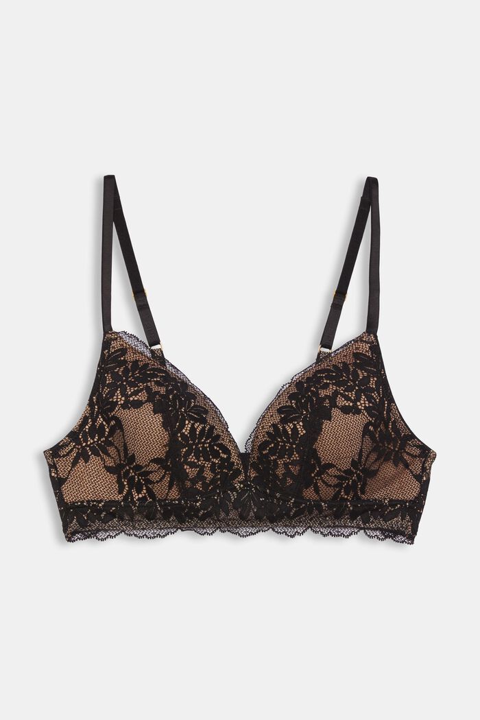 Padded, non-wired bra with lace