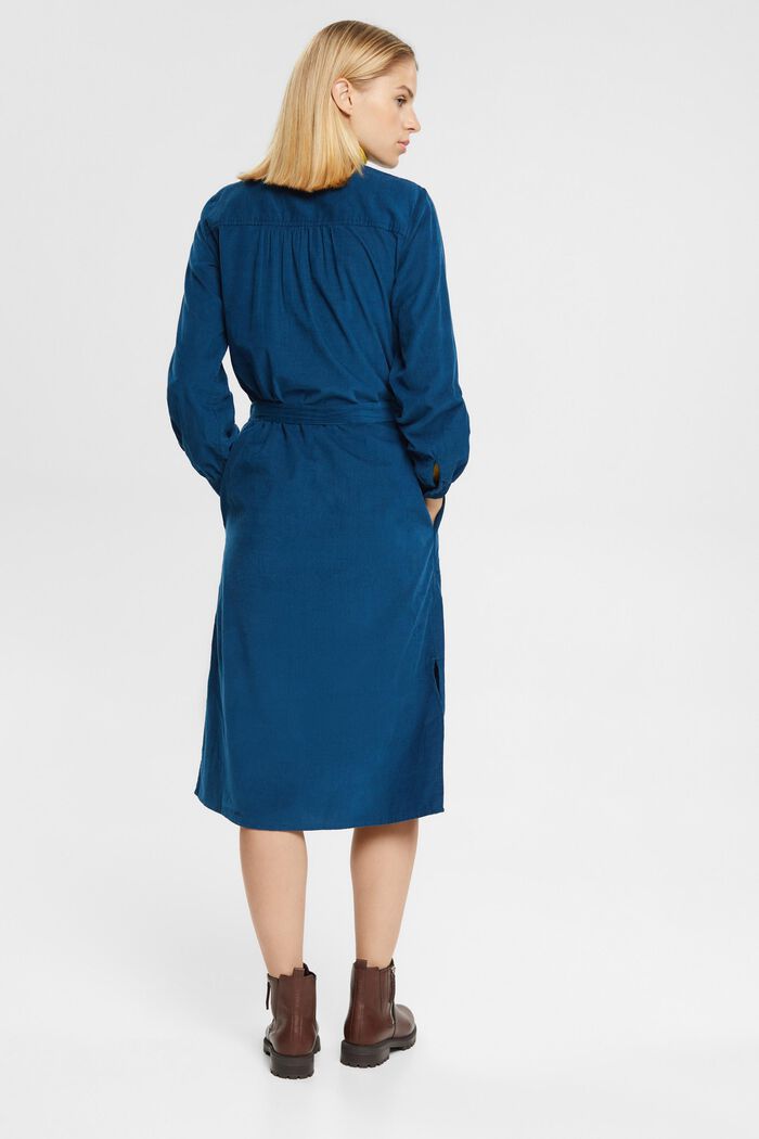 Corduroy midi dress, PETROL BLUE, detail image number 3