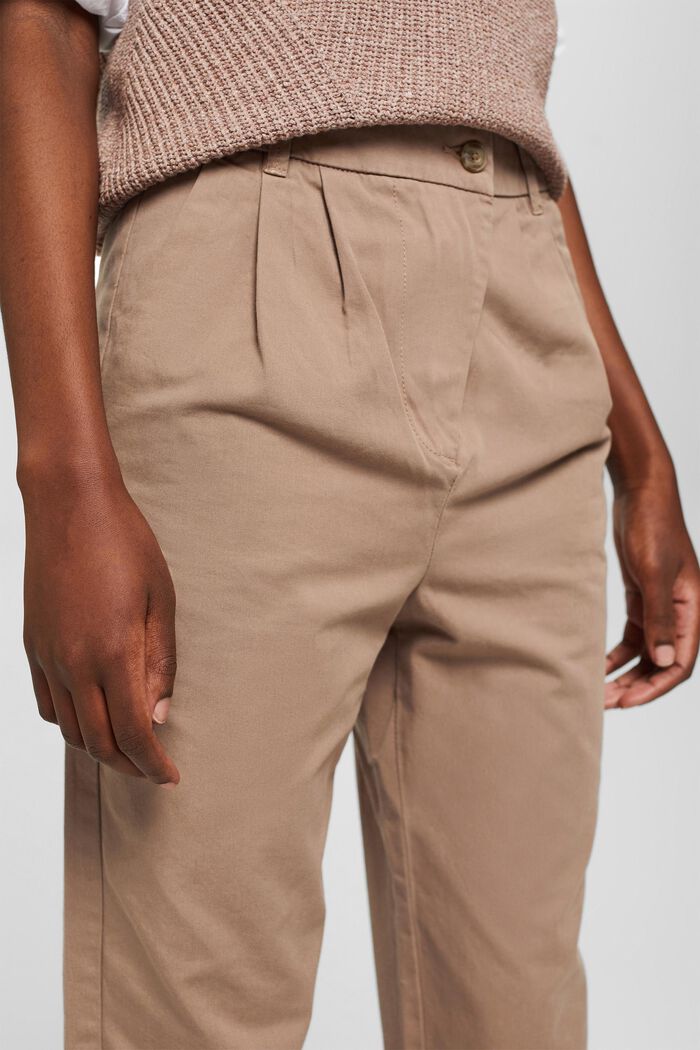 High-rise chinos, 100% Pima cotton, TAUPE, detail image number 2