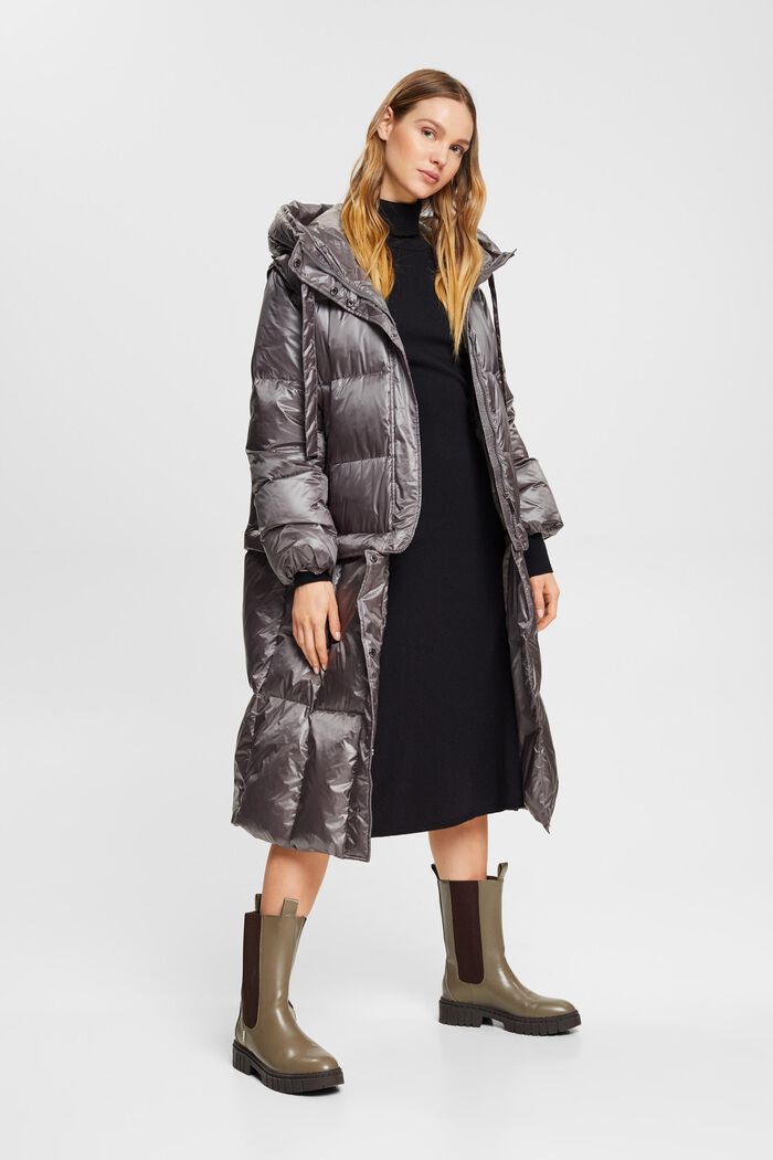 4-in-1 quilted coat with recycled down filling