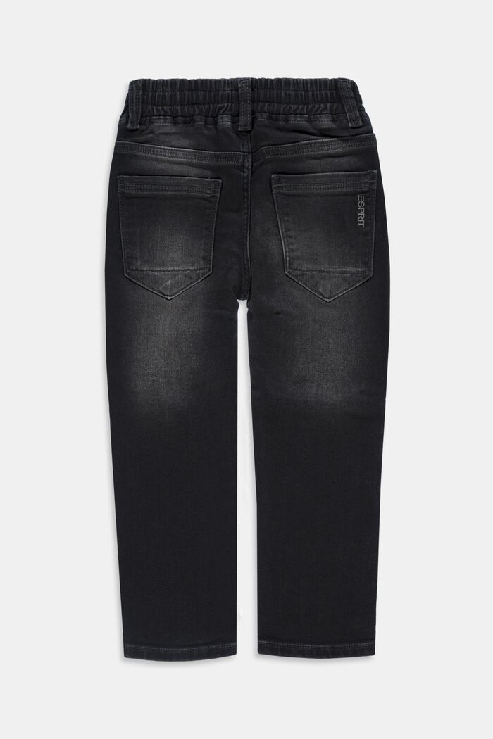 Jeans with elasticated drawstring waistband