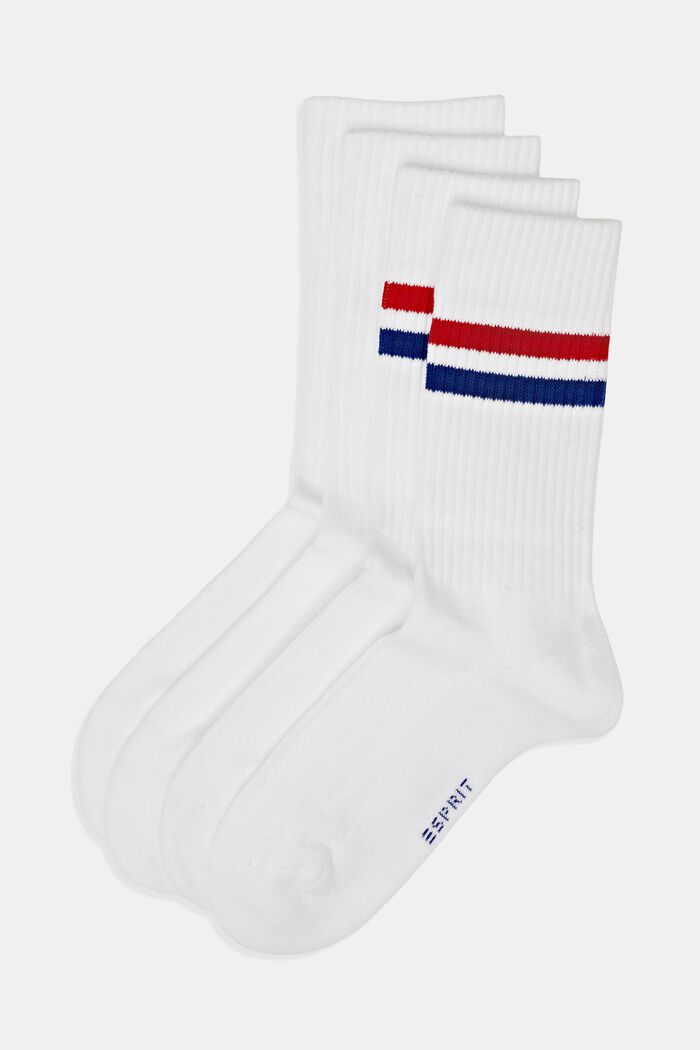 2-pack of athletic socks, organic cotton, RAW WHITE, detail image number 0
