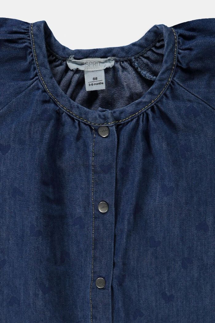 Sleeveless denim dress made of blended cotton, BLUE MEDIUM WASHED, detail image number 2
