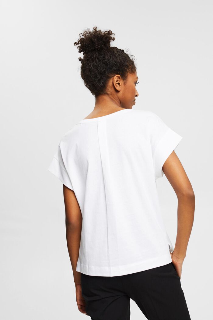 Printed organic cotton T-shirt , WHITE, detail image number 3