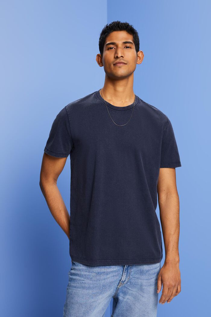 Garment-dyed jersey t-shirt, 100% cotton, NAVY, detail image number 0