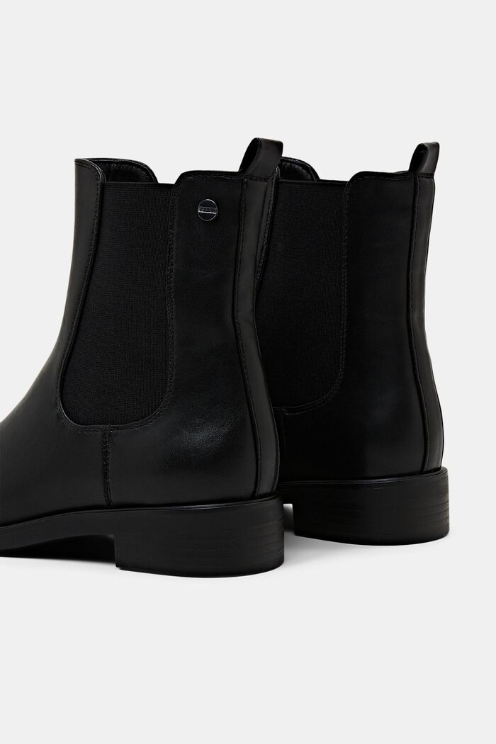 Vegan Leather Chelsea Boots, BLACK, detail image number 4