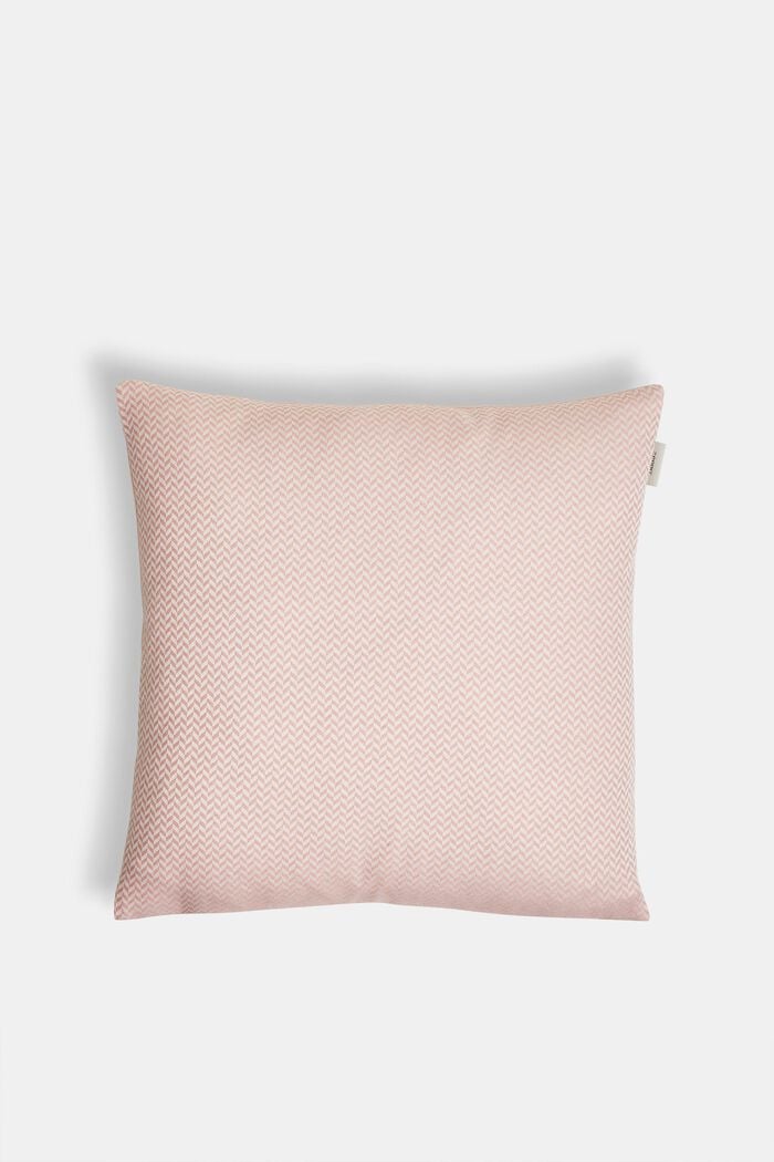 Cushion cover with a herringbone texture, ROSE, detail image number 0