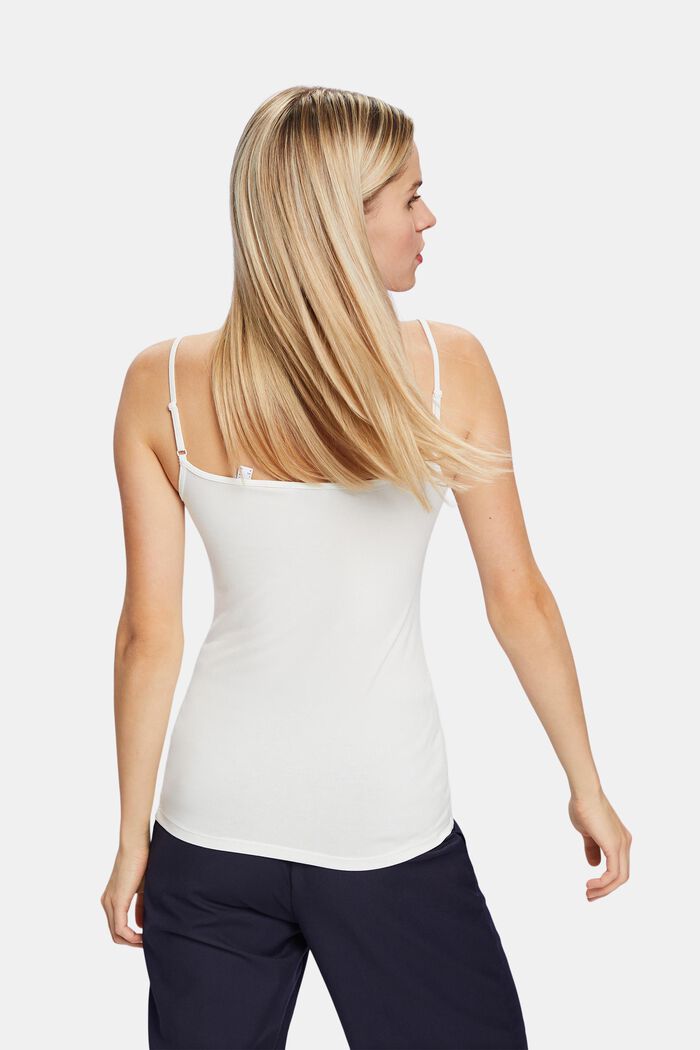 Stretch-Knit Camisole, OFF WHITE, detail image number 3