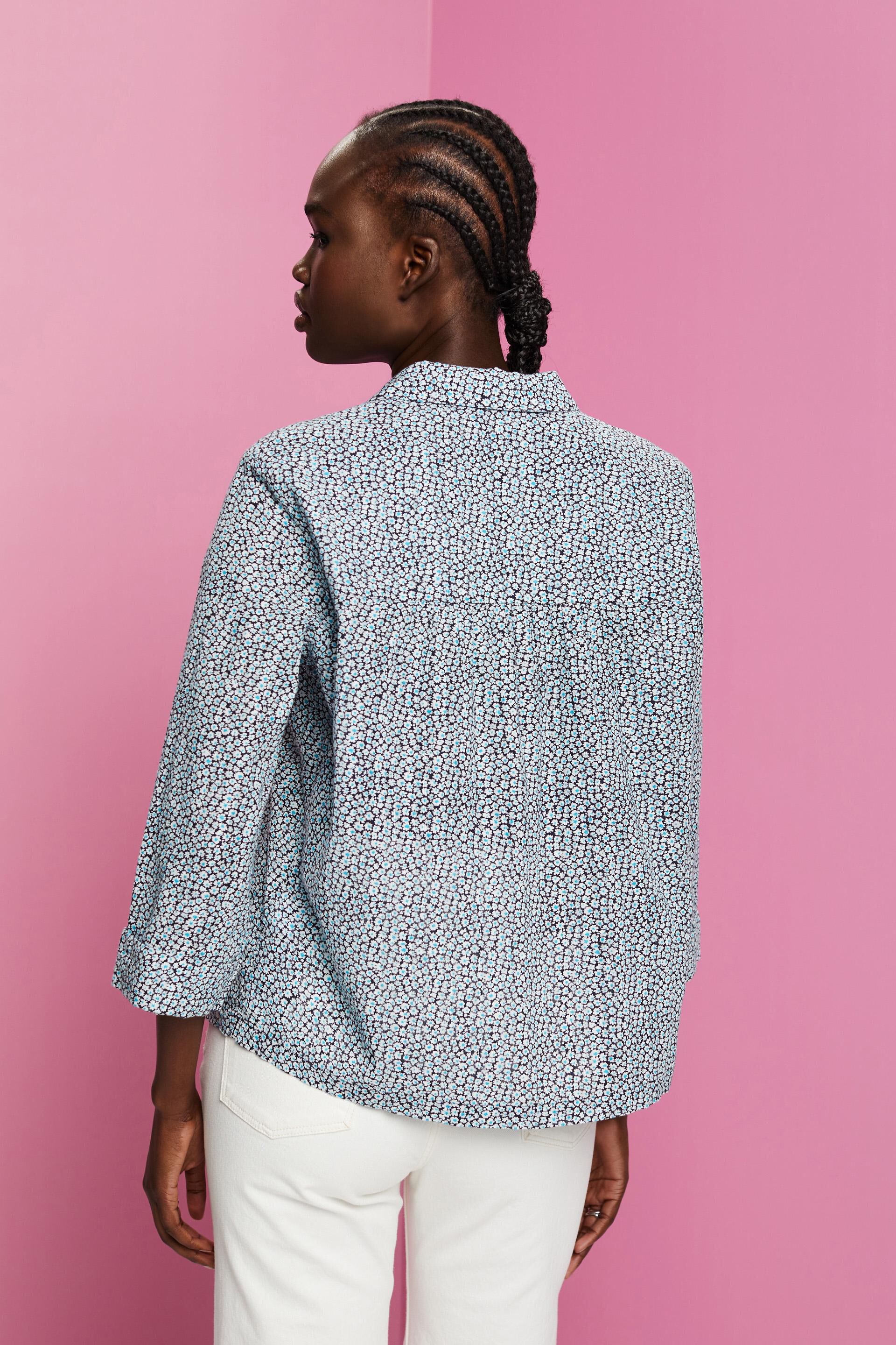 Cotton blouse with floral print at our online shop - ESPRIT