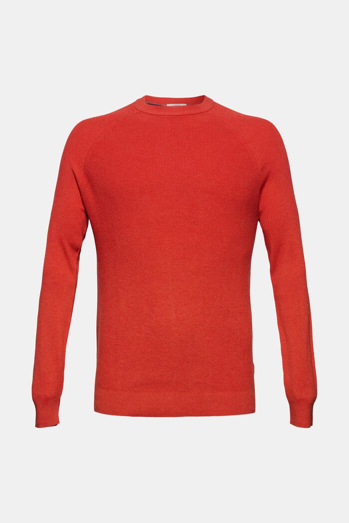 Knitted jumper made of 100% organic cotton, ORANGE, detail image number 5