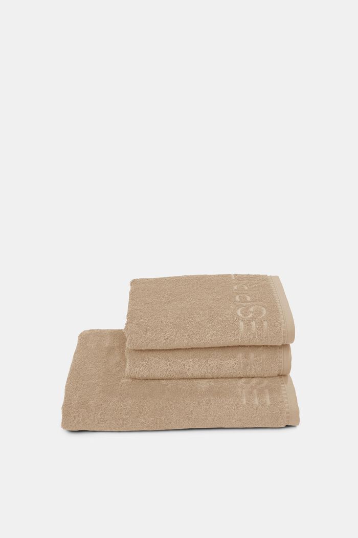 Containing TENCEL™: triple pack of terrycloth towels, MOCCA, detail image number 2