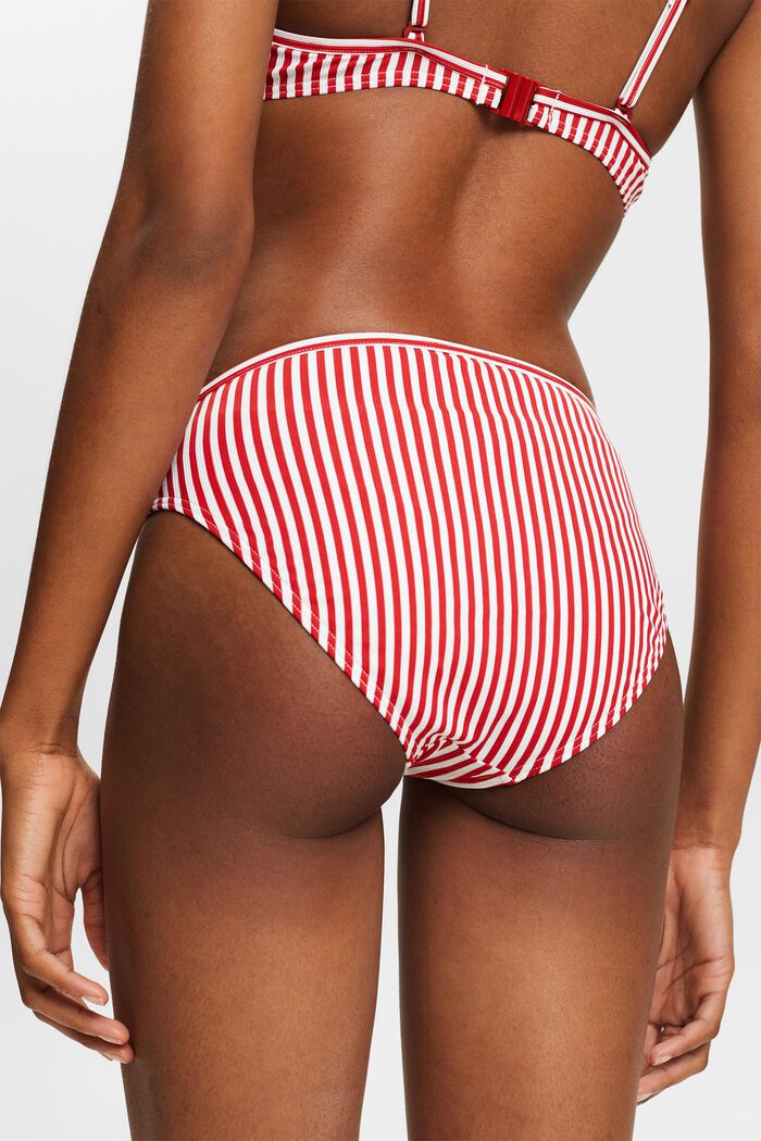 Striped Bikini Bottoms, DARK RED, detail image number 1