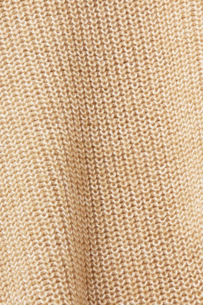 Polo neck jumper, cotton blend, SAND, detail image number 4