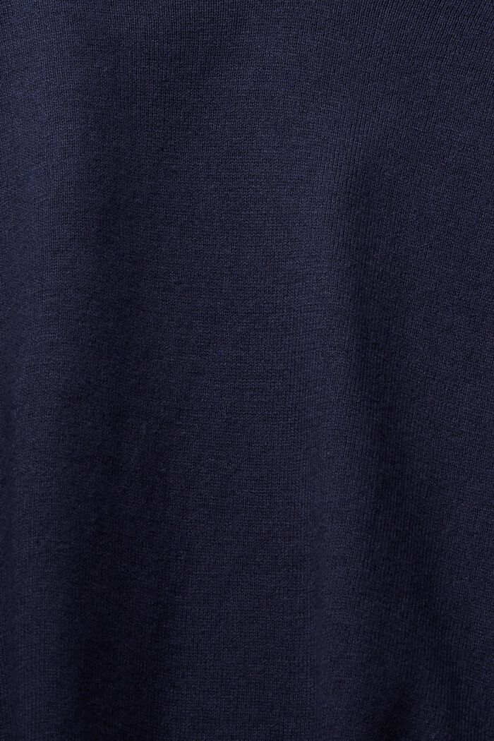 V-neck jumper containing organic cotton, NAVY, detail image number 1