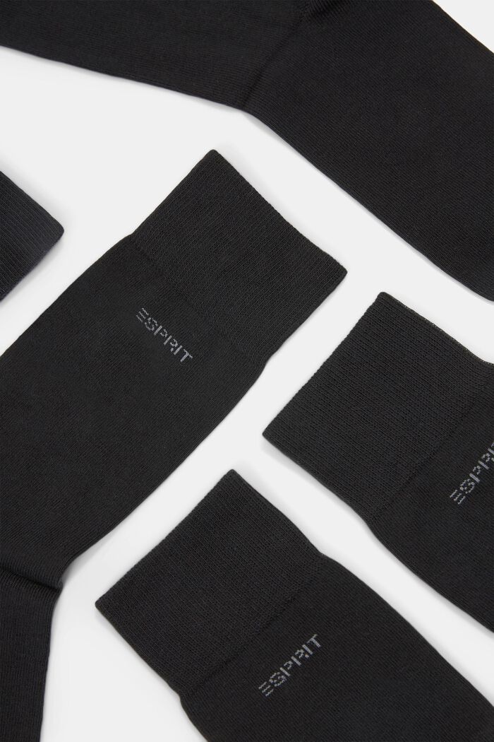 10-pack of socks, organic cotton blend, BLACK, detail image number 2