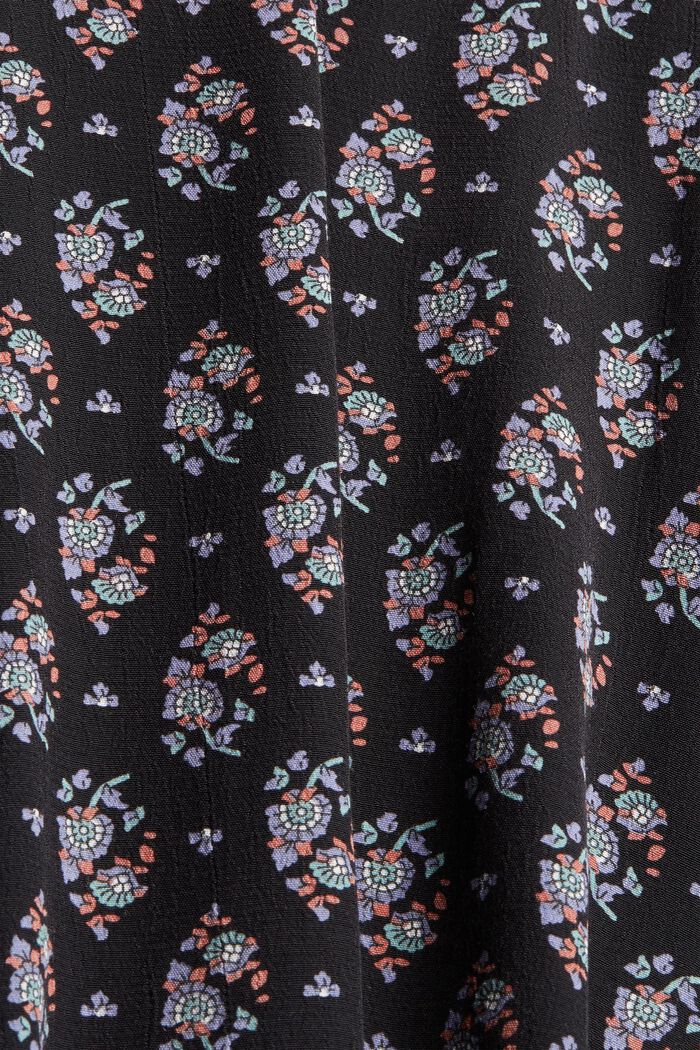 Patterned print blouse made of LENZING™ ECOVERO™, BLACK, detail image number 4
