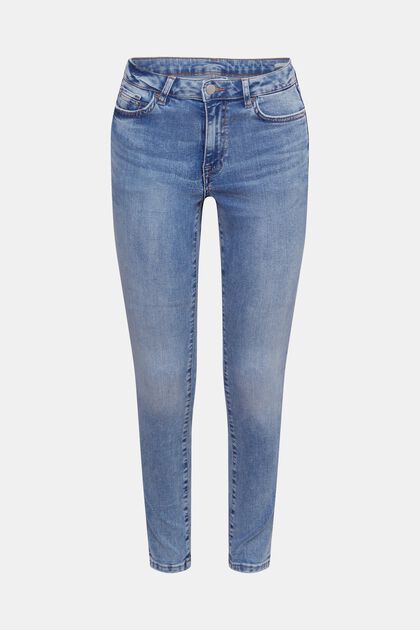 Jeans made of blended organic cotton, BLUE MEDIUM WASHED, overview