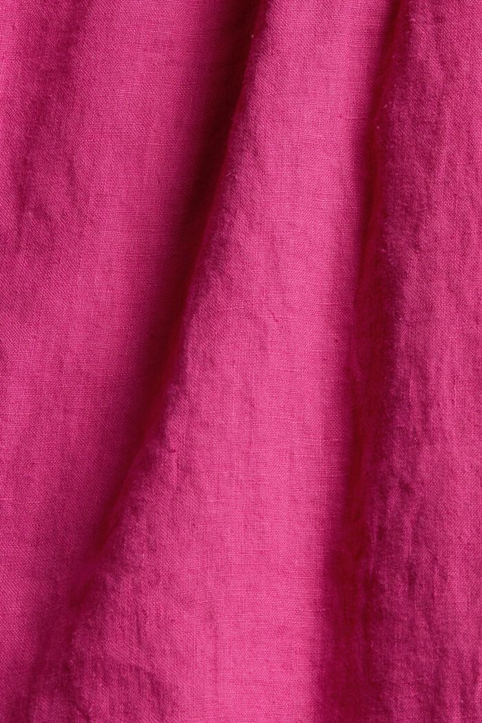 Top made of 100% linen, PINK FUCHSIA, detail image number 1