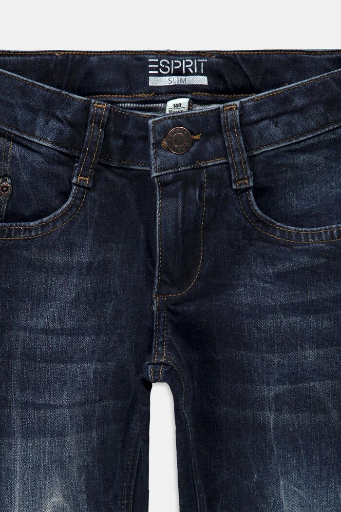 Jeans with adjustable waistband, BLUE LIGHT WASHED, detail image number 2