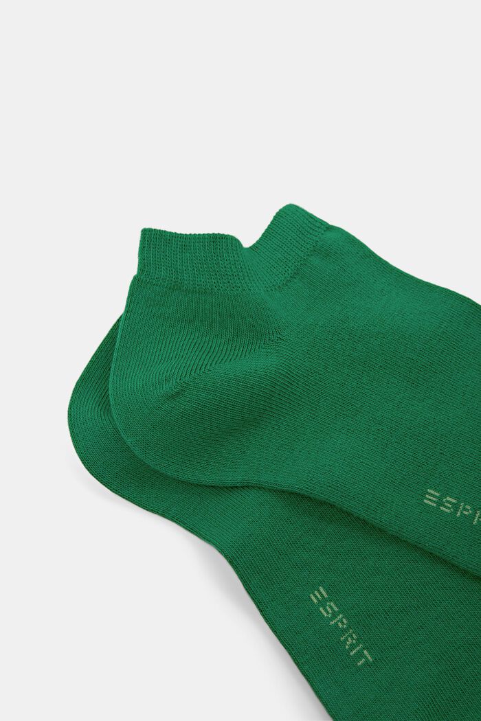 Double pack of trainer socks in an organic cotton blend, GRASS GREEN, detail image number 2